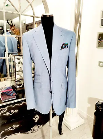 Chaqueta sport caballero azul cielo - servicio sastrería en Santander