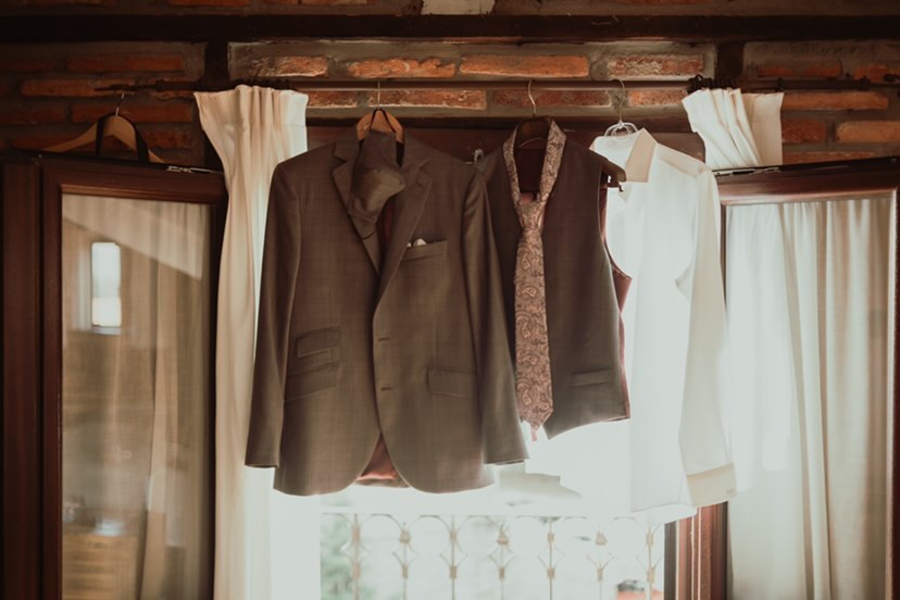 Traje a medida 3 piezas cuadro ventana gris Dormeuil (vestido por B.LL)